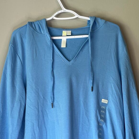 NWT! Green Tea Blue Half Sleeve Sweatshirt Size XXL - Picture 11 of 16